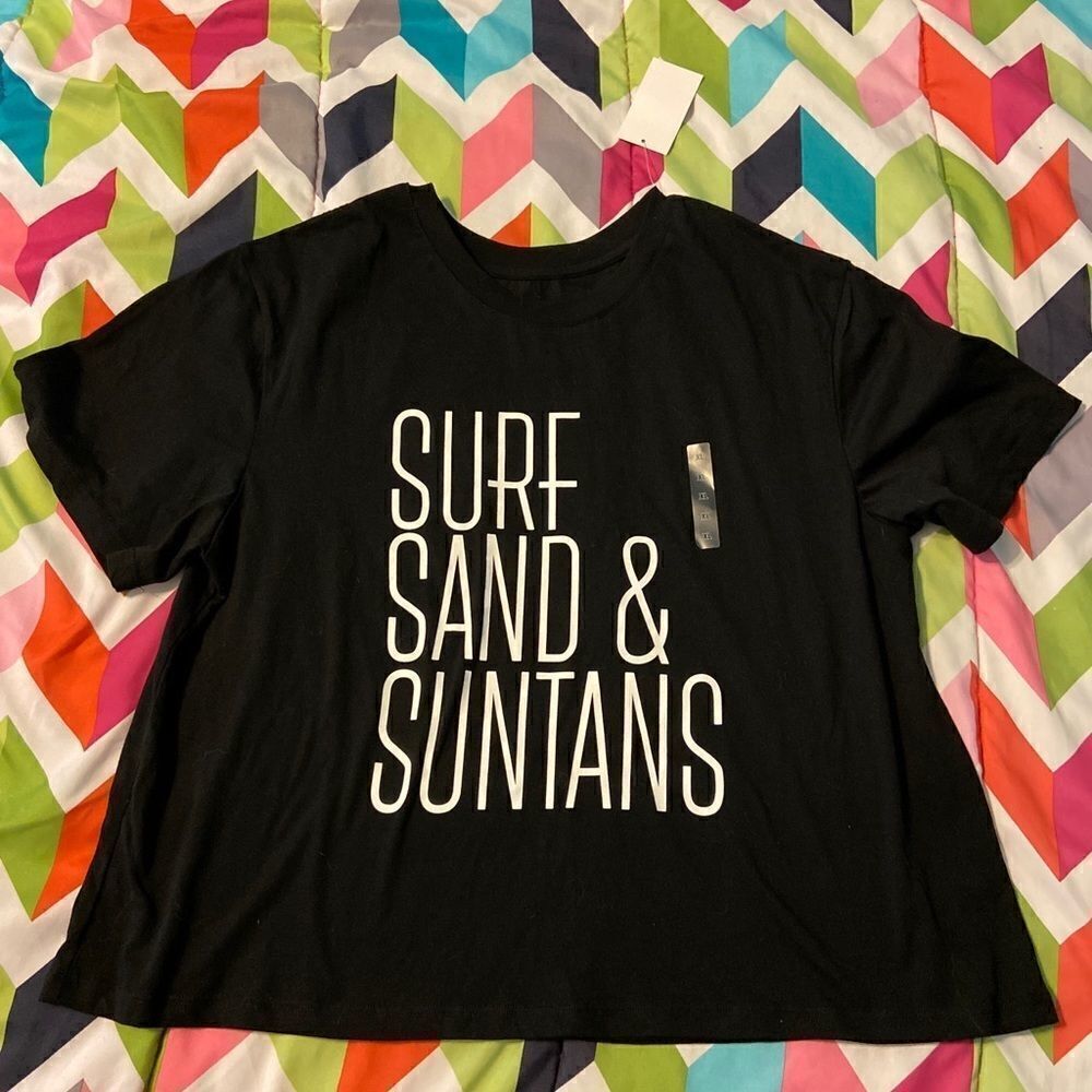 New Black Cropped T-shirt XL Gold Rush Hybrid